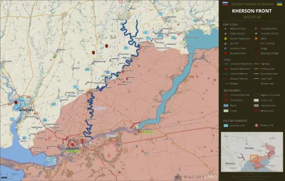 JanLaguna - Mapa nr 1 
Rosyjski przyczółek na Chersońszczyźnie. Na zielono zaznaczon...