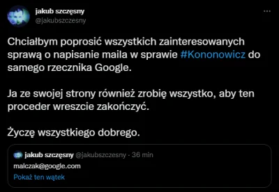 januszztrojmiasta - Okuratny Redaktor Szczęsny opeluje: zachęćmy Google do działania ...