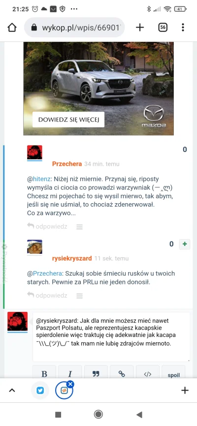 Przechera - @rysiekryszard <--- i się zesrałeś :D

https://www.wykop.pl/wpis/669017...