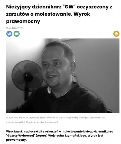 zbierski9 - @Kostikov: Jesteś niestety kolejnym typem uprawiającym apologetykę wobec ...