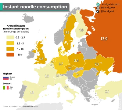 REMEMBERWHATTHEYTOOKFROM_YOU - Spożycie chińskich zupek w europie per capita. Polacy ...