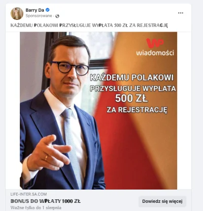 brakloginuf - Na fejsie pojawil sie scam na vateusza xD
cytujac samego zainteresowan...