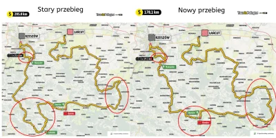 kekacz - #tourdepologne
Na Velomapie etap 5, Łańcut-Rzeszów ma stary, dłuższy przebi...