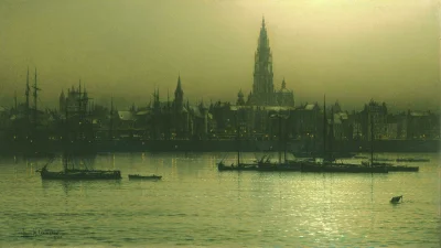 myrmekochoria - Louis Grimshaw, Antwerpia widziana z portu, 1894. 

#starszezwoje -...