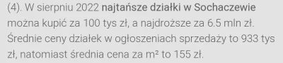 troglodyta_erudyta - @sherion średnia cena za metr działki w okolicy to 155 zł x 3100...