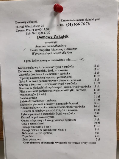 ImekzdomuImek - Menu i ceny obiadów sprzed pandemii, marzenie xD