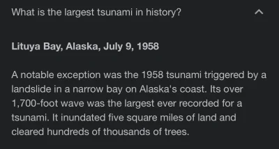 S.....s - @myrmekochoria: co ciekawe największe (588m) odnotowane tsunami miało miejs...