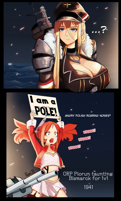 zabolek - #bismarck #anime #randomanimeshit #azurlane #piorun