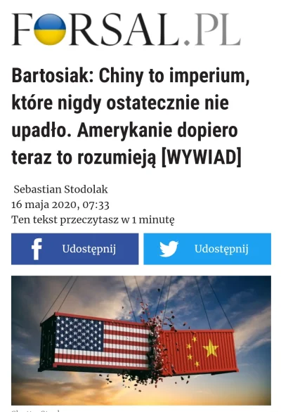 Jabby - A co tam u naszego pierwszego geopolityka kraju? Chiny już gotowe do przejęci...