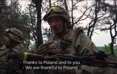 Wiggum89 - Ukraiński żołnierz dziękuje Polsce za udzielenie schronienia rodzinie:

...