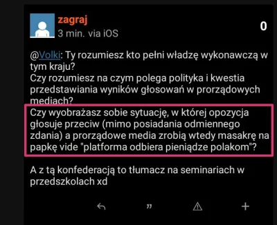 Volki - @smierdakow PO jak pisowiec broni hipokryzji PO, która głosuje inaczej niż mó...