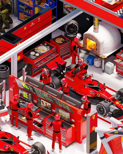 krzyu - @orle: To jest przekrój garażu Ferrari w tym sezonie. W części Leclerca na pr...