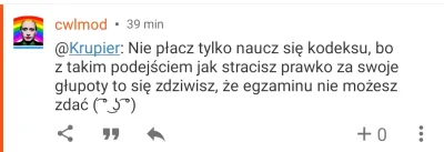 Krupier - @cwlmod te łzy to jedynie ze śmiechu, że ktoś może być jednocześnie tak kie...