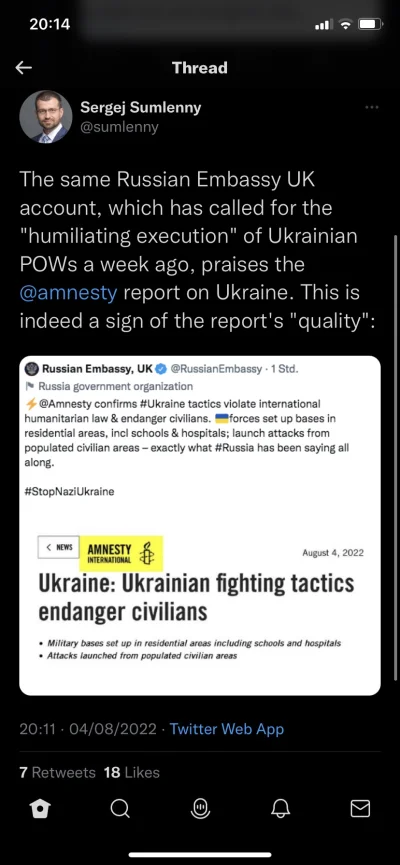 dzasny - Gdyby ktoś jeszcze miał wątpliwości, co do Amnesty International
#ukraina #r...