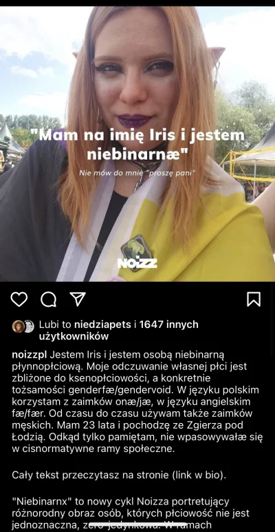 Zabojcza_Rozowa - Makijaż i elfie uszy to element tożsamości płciowej, czego nie rozu...