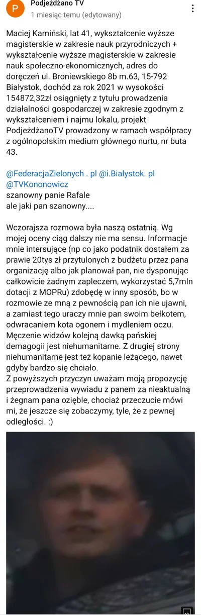 Jan3 - 41 letni chłop maluje Bogu winnego uzależnionego od rozpuszczalnika majora w l...