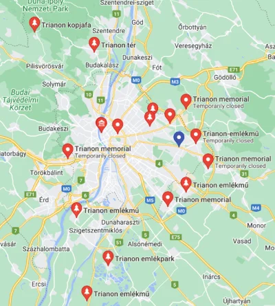 The_Orz - @Zuldzin: Mapa z miejscami pamięci Trianon w samym liberalnym Budapeszcie i...