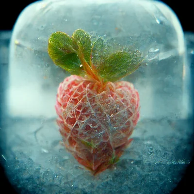 przedzabawa - Strawberry in the transparent icecube photorealistic
#midjourney