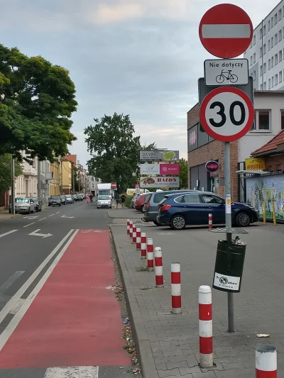 kaefv2 - #znakidrogowe #znakoza #perlapulnocy 

Ulica Kościuszki. Kontrapas rowerowy,...