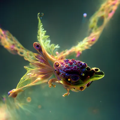 AlvarezCasarez - Top dnia na kanale noobów "a fractal frog flying in cosmos, HD, wide...