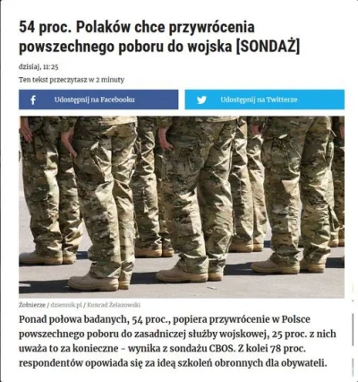 Kamenes - Ja #!$%@? xD. Na samą myśl o poborze wojskowym robi mi się słabo. 

#pols...