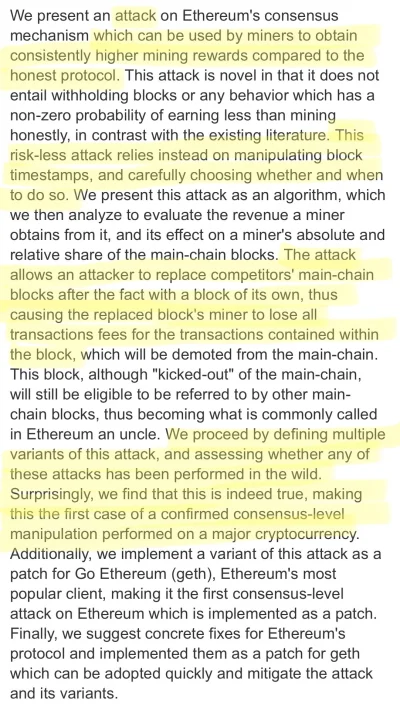 Manah - "The first consensus-level attack on Ethereum which is implemented as a patch...