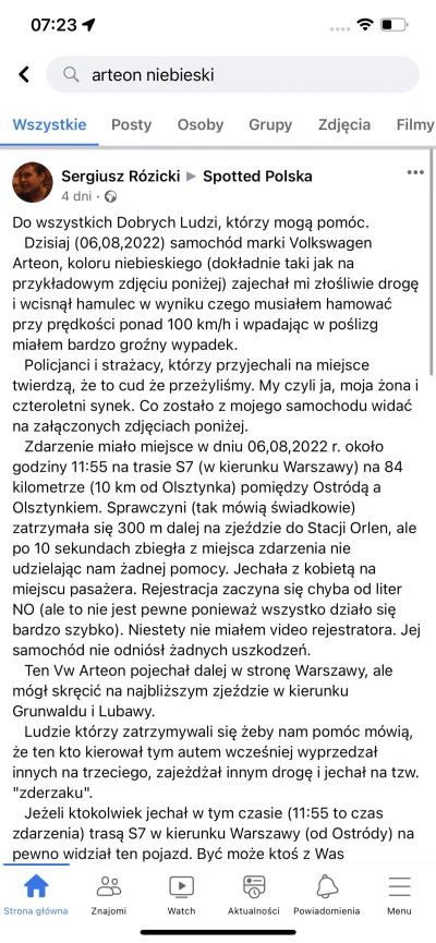 MC_Bono - Ostatnio ktoś chyba szukał tego auta i prosił o film ze zdarzenia. Kierowca...