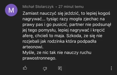 Patroy - Fajny komentarz, ciekawe ilu jest michalow stolarczykow, chętnie z nim poroz...