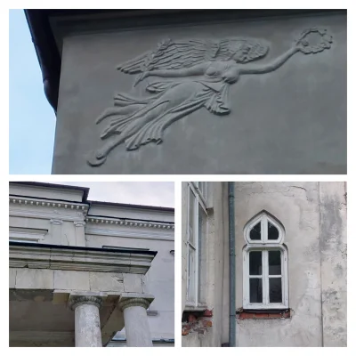 neonnoon - @neonnoon: detale na elewacji - płaskorzeźby, okno mauretańskie, gzymsy, p...