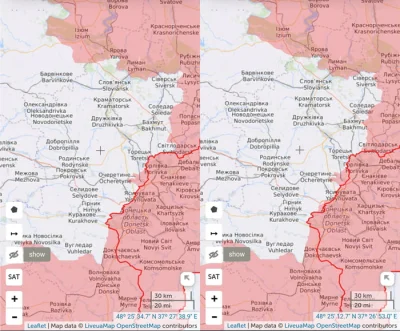 arkan997 - Sytuacja na froncie Donieckim.
Po lewej mapa z 12 lipca 2022
Po prawej m...