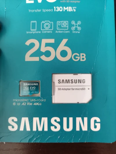 G123 - [80zł] mogę wysłać olx - 3,50zł paczkomat
Sprzedam Samsunga 256GB. Karta nowa,...