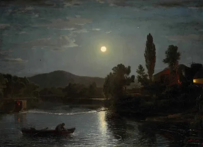 Hoverion - Dewitt Clinton Boutelle 1820-1884
A Night River Scene, 1858, olej na płót...