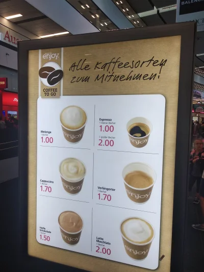 LittleOpa - Ceny kawy na lotnisku w Wiedniu. Chyba ktoś Polaków w kraju dyma i są to ...