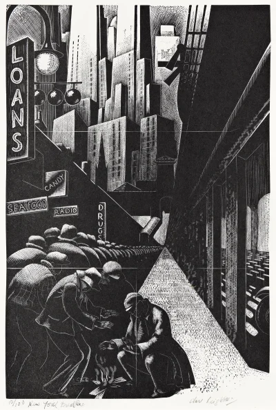 myrmekochoria - Clare Leighton, Kolejka po chleb, Nowy Jork, 1928. 

Psychodeliczne...
