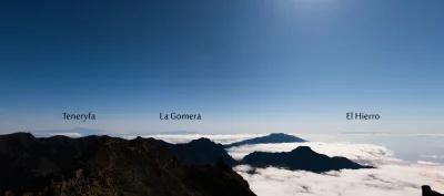 namrab - @linijkana20cm: Po lewej Teneryfa, bardziej na południe La Gomera i El Hierr...