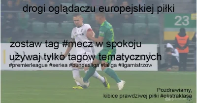 PeterGosling - Żenada ta laliga XD tylko #ekstraklasa 
#mecz