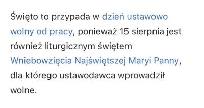 Veuch - > @Hekate1988: Święto państwowe xD Dzień wojska polskiego

@SzariQ: Tylko, że...