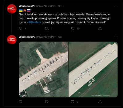 SynMichaua - No i fajnie. 
Kolejny atak na lotnisko na Krymie. Sprzed chwili. ( ͡° ͜...