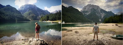 Ranger - Susza w całej Europie - poniżej jezioro we Włoszech w lipcu zeszłego i tego ...