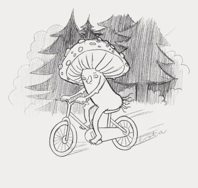 kvoka - > narysuj proszę grzyba, który jeździ na rowerze po lesie

@Wierzbek: Prosz...