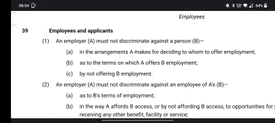 wyseq - Pierwsze 2 paragrafu z akapitu o zatrudnieniu - wyviag z Equality Act 2011 - ...
