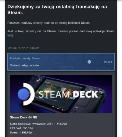 B0SAK - #steam #steamdeck #valve #gaming 
Złożyłem rezerwacje w lutym, wczoraj dostał...