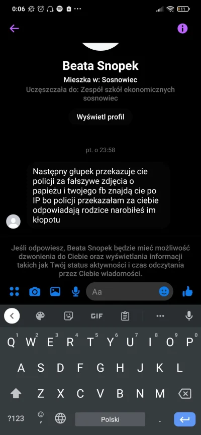 joybubbles - Uważajcie jak szkalujecie papaja w necie bo wściekła p0lka agresorka was...