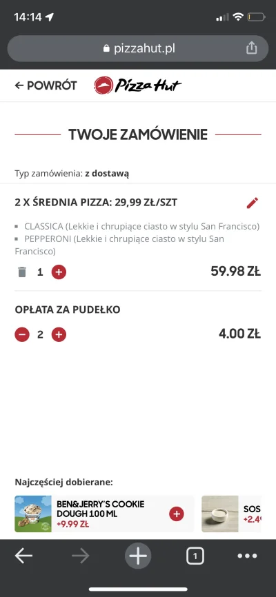 dudekd - Opłata za pudełko xD to ja poproszę bez pudełka

#pizzahut #pizza
