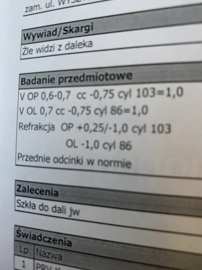 Jamniki2 - Byłem u okulisty i dostałem coś takiego, na tej postawie mogę już zamówić ...