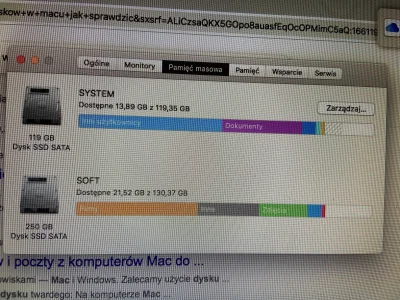 Makiner - Hej, Czy dobrze rozumiem że w moim starym MacBooku są dwa Dyski ssd? 250 i ...
