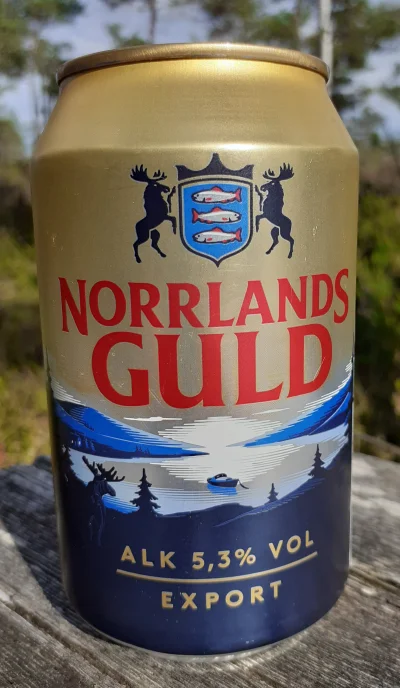 nowyjesttu - Puszka szwedzkiego piwa Norrlands Guld (Złoto Norrlandu). Norrland to lu...