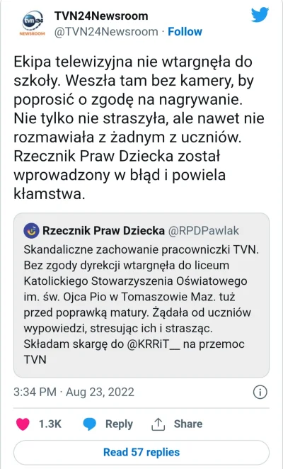 ArtyzmPoszczepienny - odpowiedź tvn: