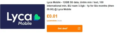 ktostam7 - W Lycamobile (O2) jest teraz promocja 6 miesiecy za 1p.

Lyca Mobile 30 ...