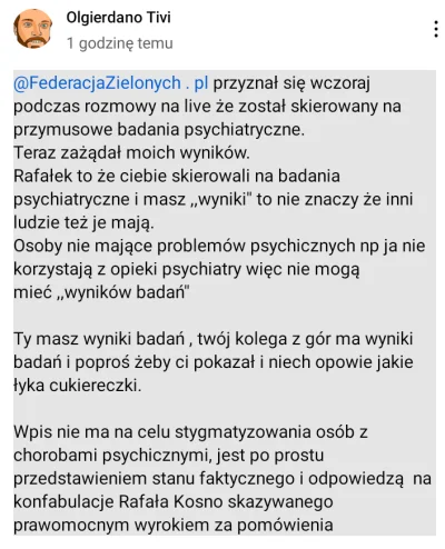 Lotniskojanarodo - Może jednak powinieneś pomyśleć o tym żeby zrobić badania? Obsesja...